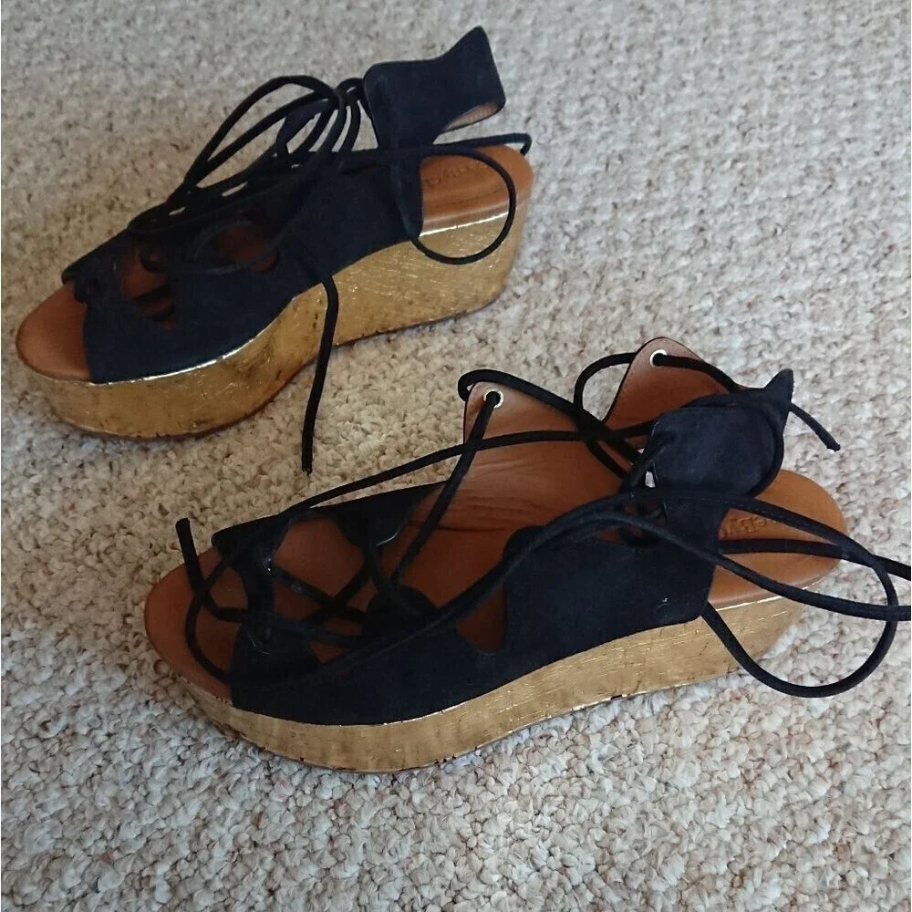 See by Chloé Liana Suede Gladiator Sandals size 38.5
